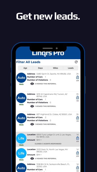 Linqrs Pro: Insurance Leads Screenshot