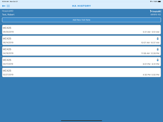 HospiceMD iPad screenshot