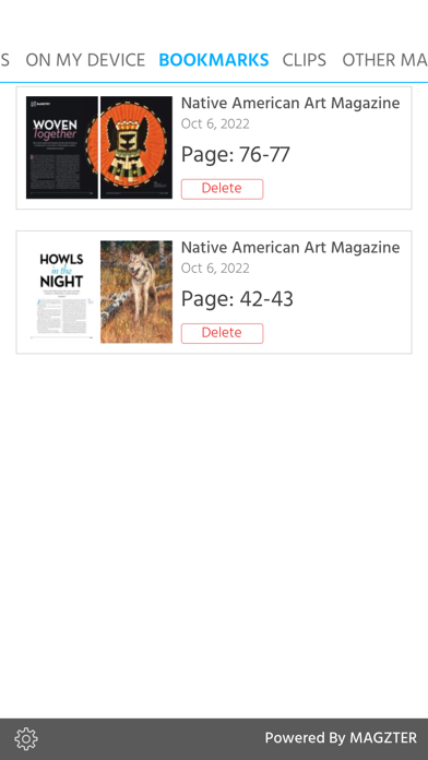 Native American Art Magazine Screenshot