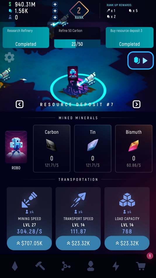 #7. ExoMiner - Idle Miner Universe (iOS) Podle: ExoCorp AB