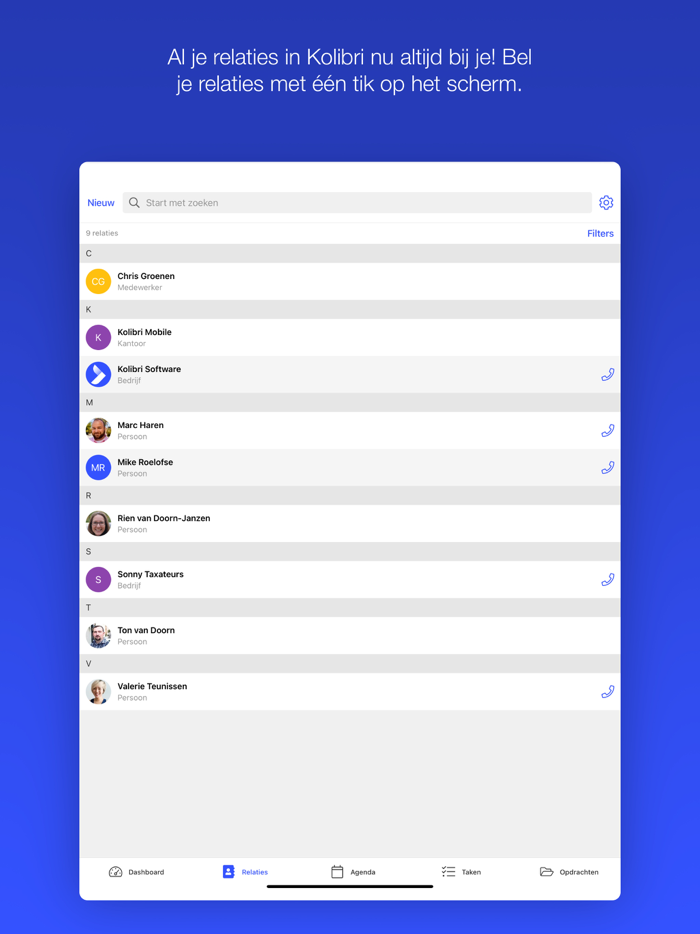 Kolibri App voor makelaars