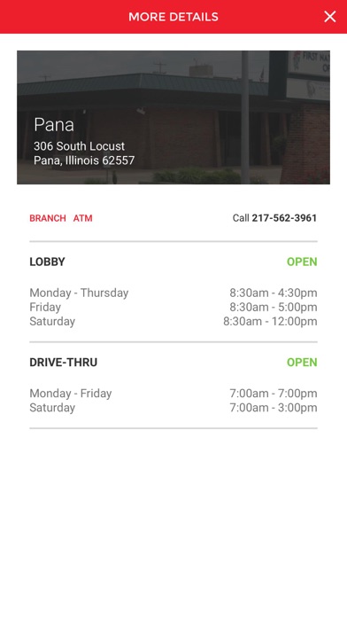First National Bank of Pana Screenshot