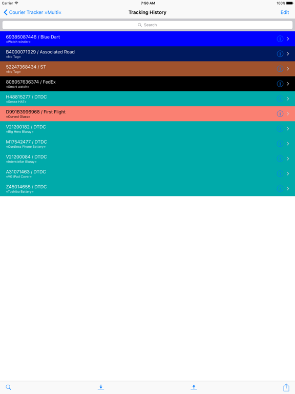 Screenshot #5 pour Courier Tracker »Multi«