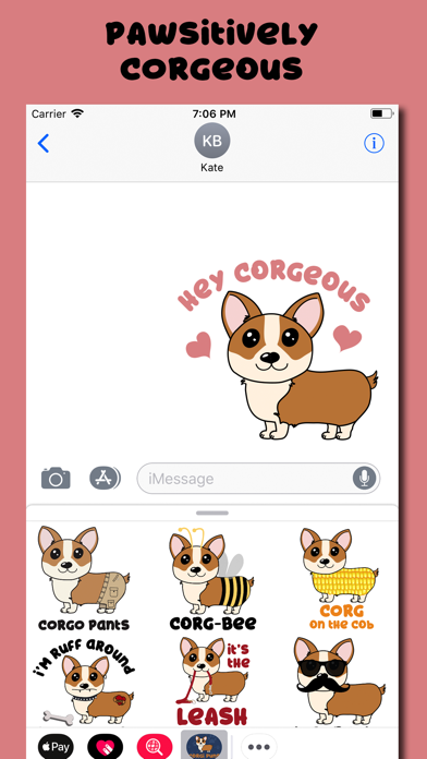 Corgi Puns - cute dog stickersのおすすめ画像2