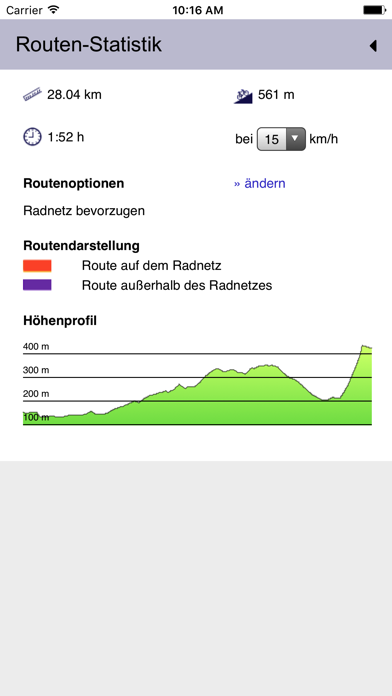 Radroutenplaner NRW mobil Screenshot