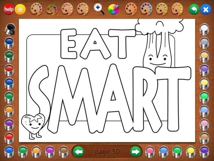 Eating Healthy Coloring Book