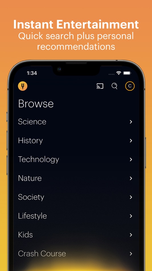 #4. CuriosityStream (iOS) โดย: CuriosityStream, LLC