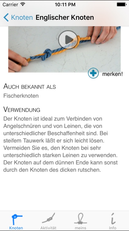 Knoten Video Trainer