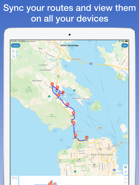 Bike Routes iPad screenshot 2 - Sports app