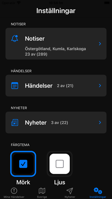 Poliskartan - Blåljus händelse Screenshot