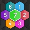 Icon Merge Hexa: Number Puzzle Game