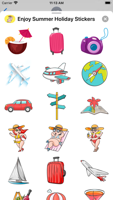Enjoy Summer Holiday Stickers Screenshot