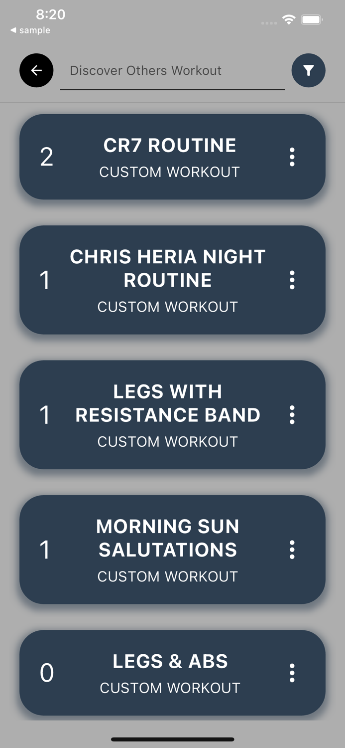 Custom Workout with Journal