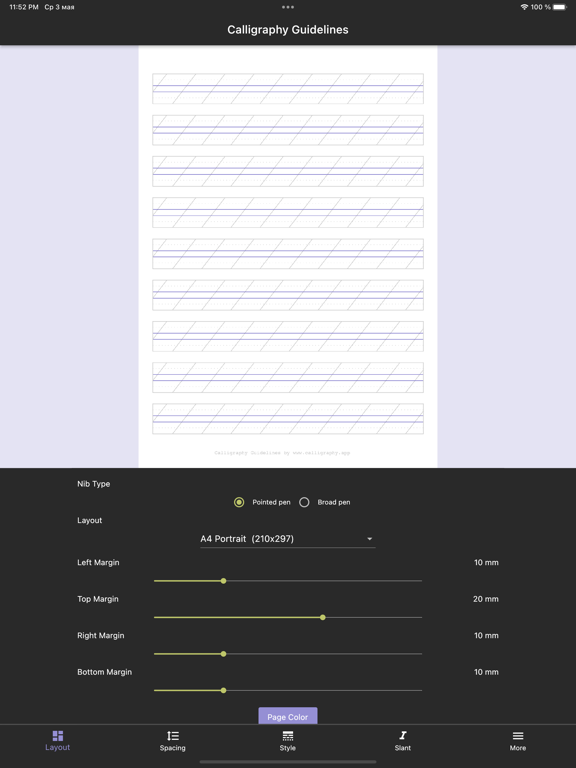 Calligraphy Guidelines iPad app afbeelding 1