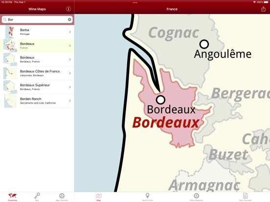 Wine Maps iPad app afbeelding 3