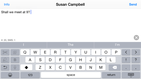 SMS touch screenshot