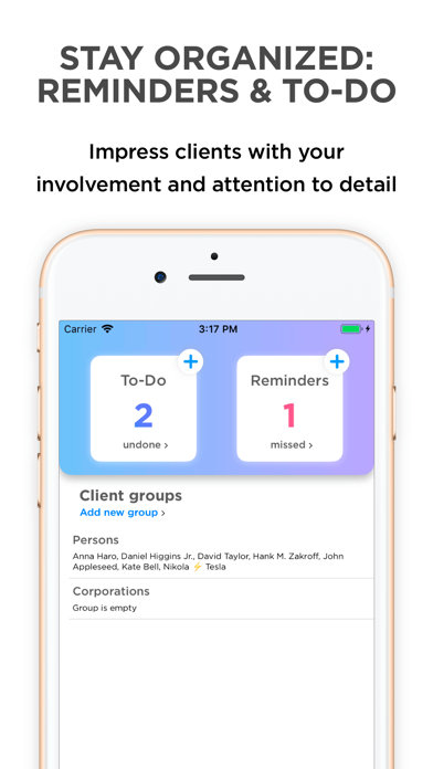 Clients — CRM mobile, personal Screenshot