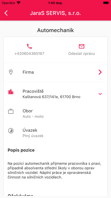 Firmy v dosahu.cz Screenshot