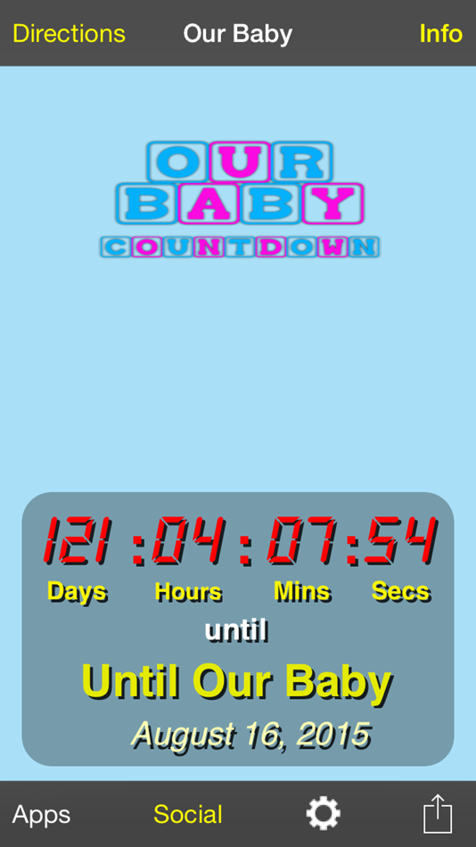 Our Baby Countdown - 5.0 - (iOS)