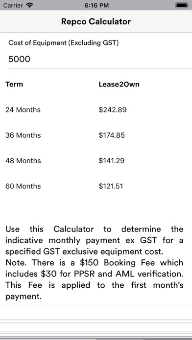 Repco Calculator screenshot 3