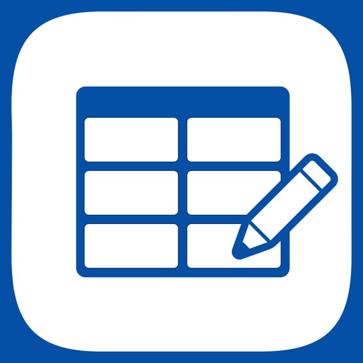 Table Notes Spreadsheet maker iOS App