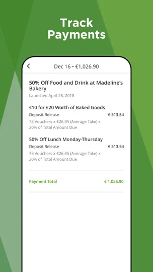 Captura de pantalla de Groupon Empresas en iPhone 6