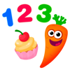 Pet & Numbers games for kids 2 - Funny Food: Kids Learning Games