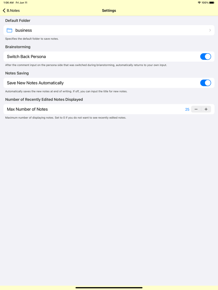 B.Notes／Chat-style Notepad