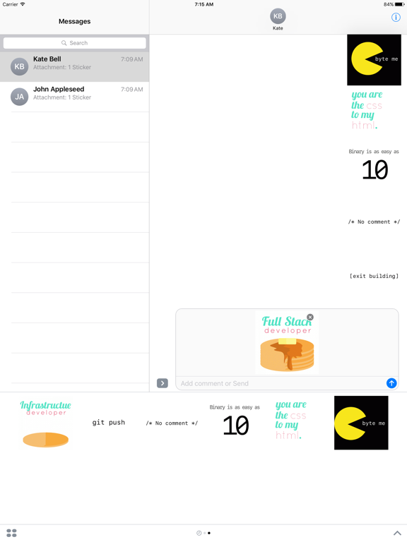 Coding Sticker Pack iPad screenshot