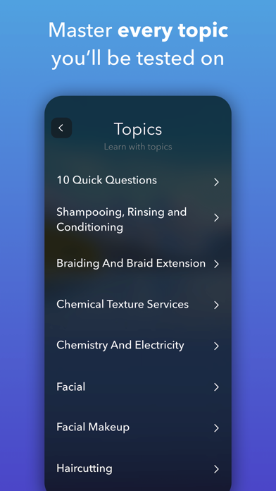 Cosmetology State Board Exams Screenshot