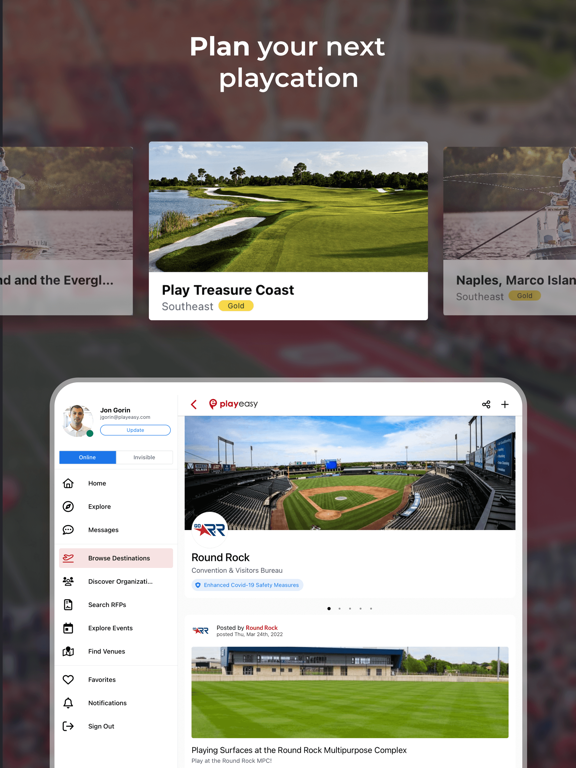 Playeasy: Sporting Events iPad screenshot 5 - Sports app
