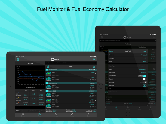 Fuel Monitor iPad app afbeelding 2