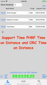 Sailing Handicap Calculator screenshot