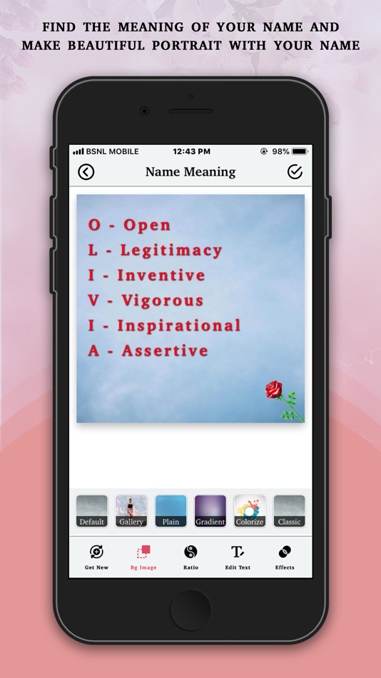 #1. My Name Meaning Maker (iOS) 由: Hiren Merja