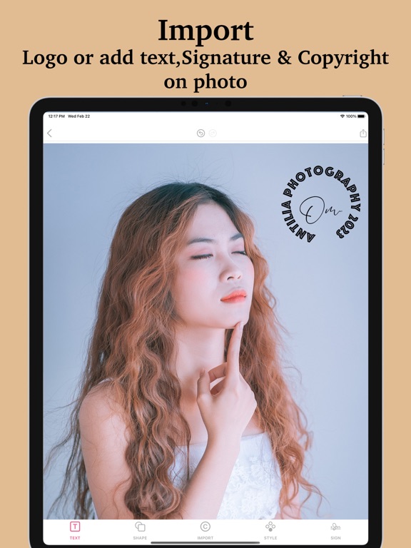 Watermark Photos : Logo Maker iPad screenshot 4 - Photo & Video app