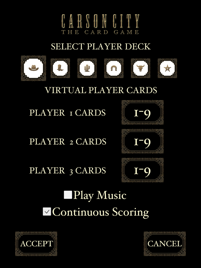 Carson City - The card game