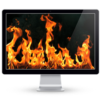 Fireplace Live HD Screensaver logo