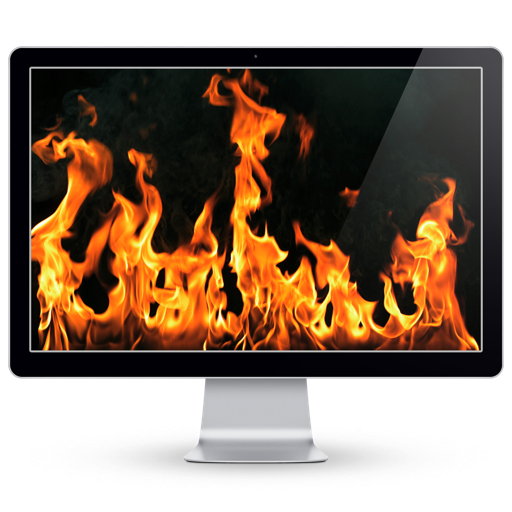 Fireplace Live HD Screensaver App Cancel