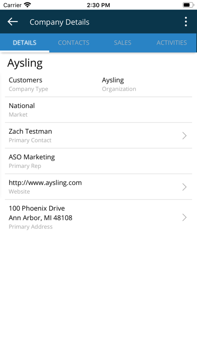 Aysling Mobile iPhone screenshot 4 - Business app