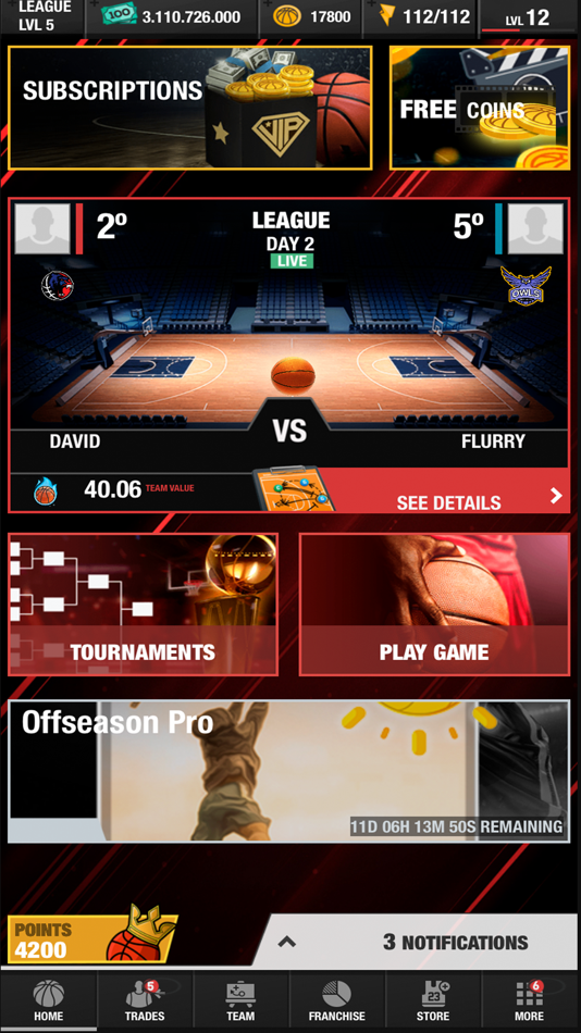 #3. Basketball Game Manager 24 (iOS) Podle: Taproom SL