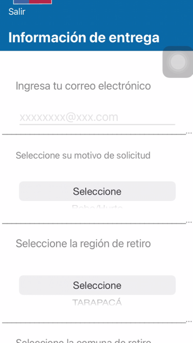 Registro e Identidad Screenshot