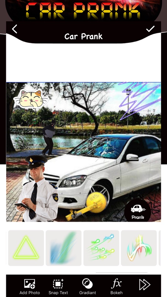 #5. Car Prank Damage Editor (iOS) Podle: Manani Jyotiben