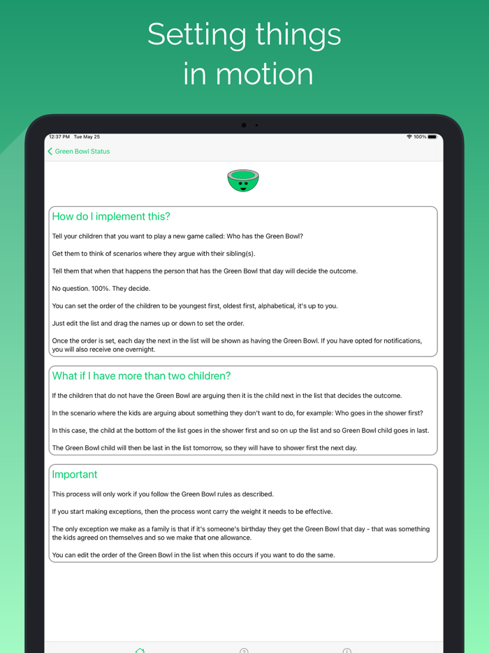 Green Bowl Its My Turn