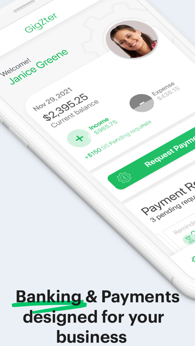 GigZter – Business Banking Screenshot