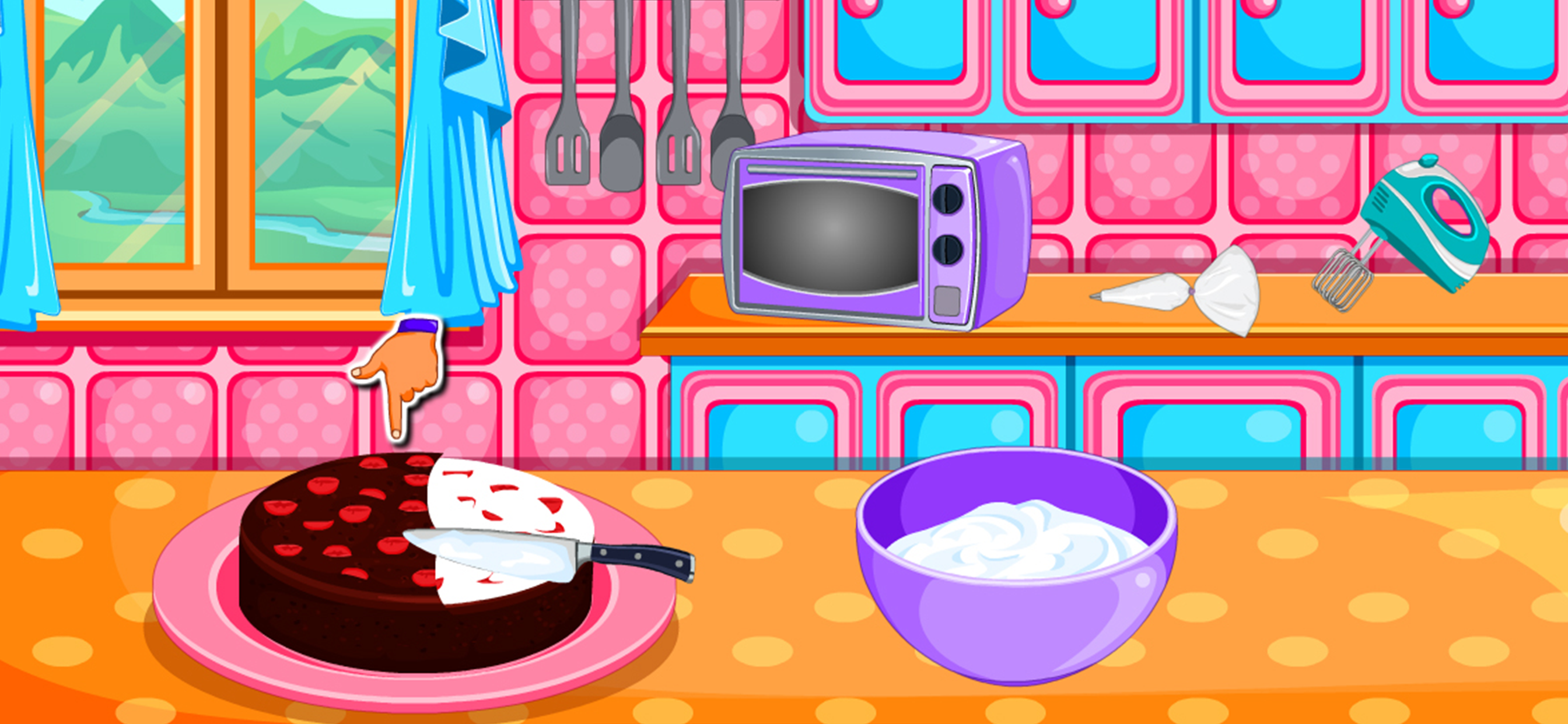 Baking black forest cake games