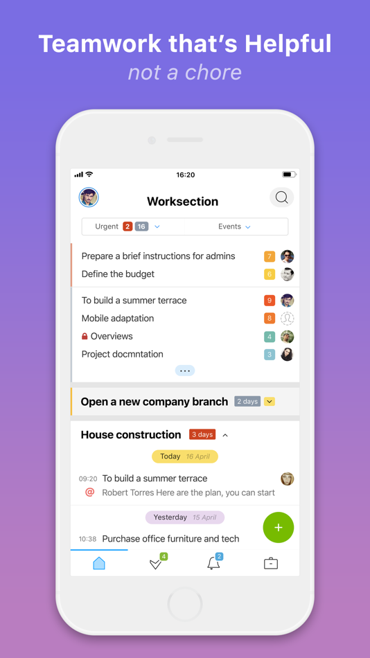 #1. Worksection (iOS) โดย: Valeriy Galyant