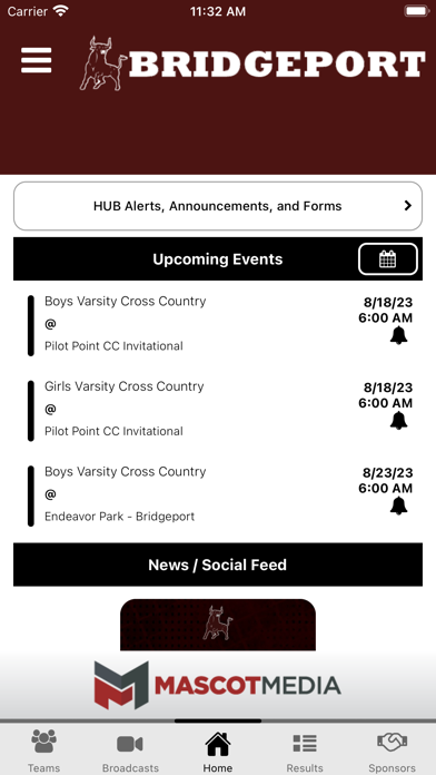 Bridgeport Athletics Screenshot