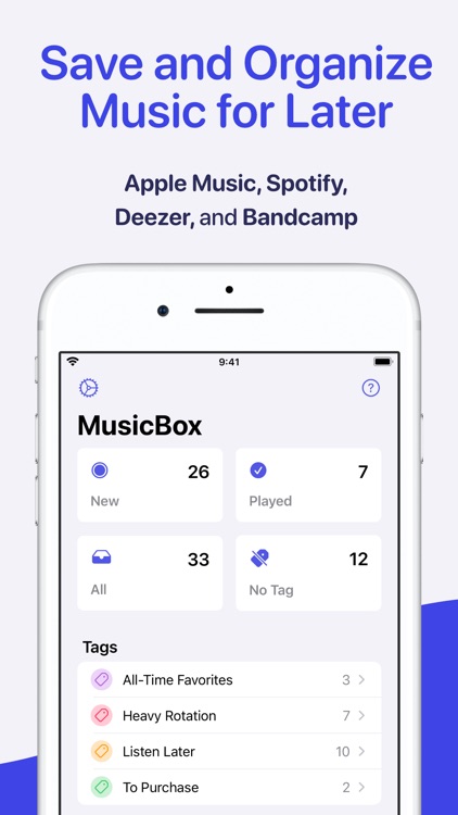 MusicBox: Save Music for Later