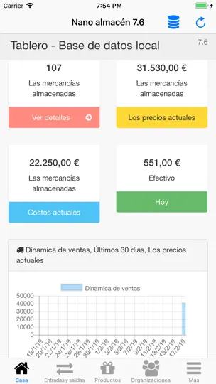 Captura de pantalla de Nano Almacen en iPhone 1