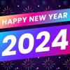 Happy New Year 2024, Christmas icon